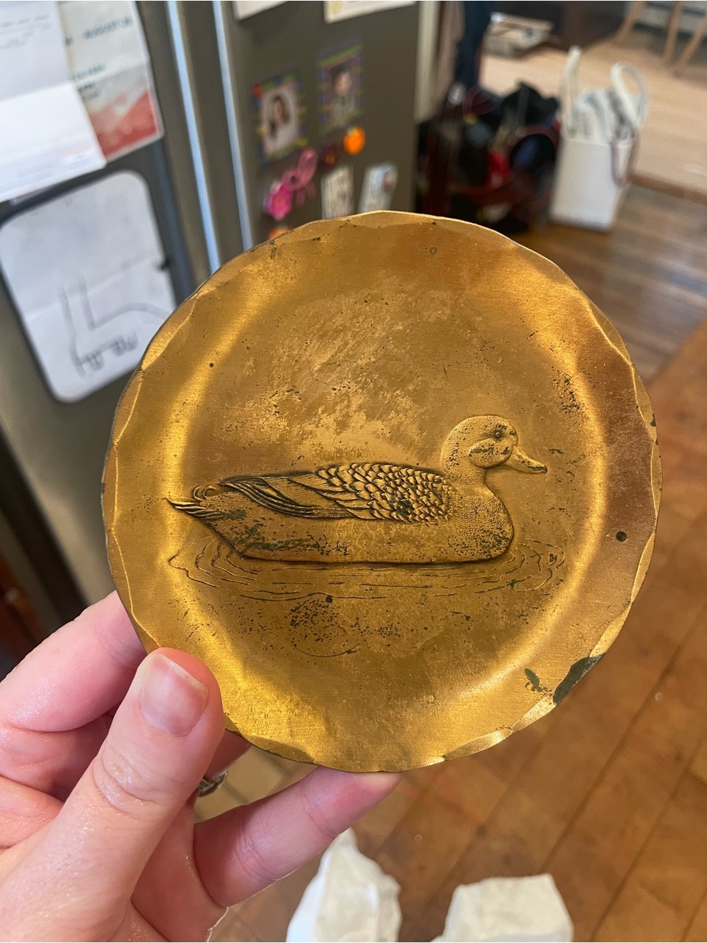 Vintage Wendell August Forge Duck Dish - Brass